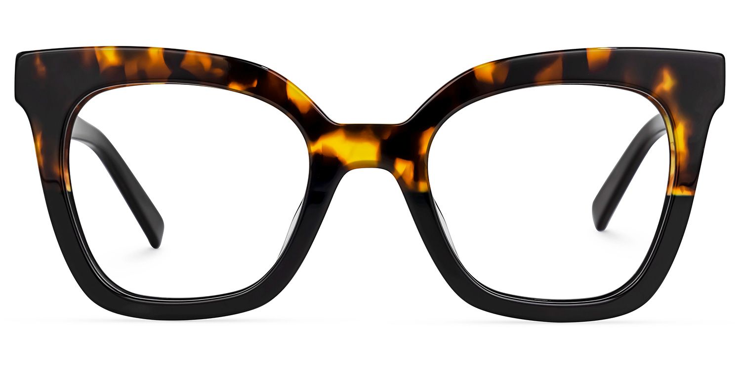 Meka Square Two-Tone Glasses | ZEELOOL Canada0