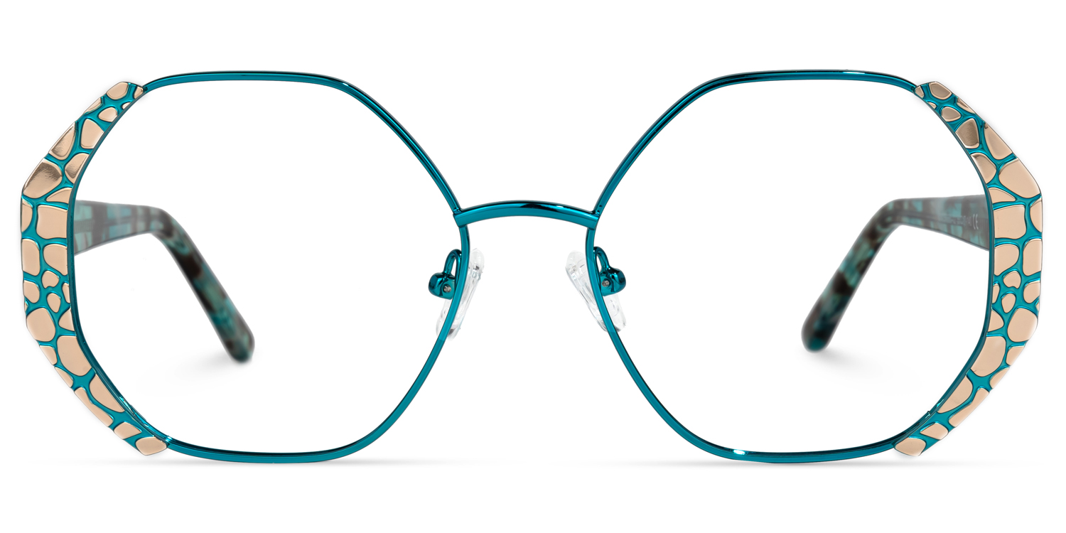 Vickii Geometric Blue Glasses | ZEELOOL Canada0