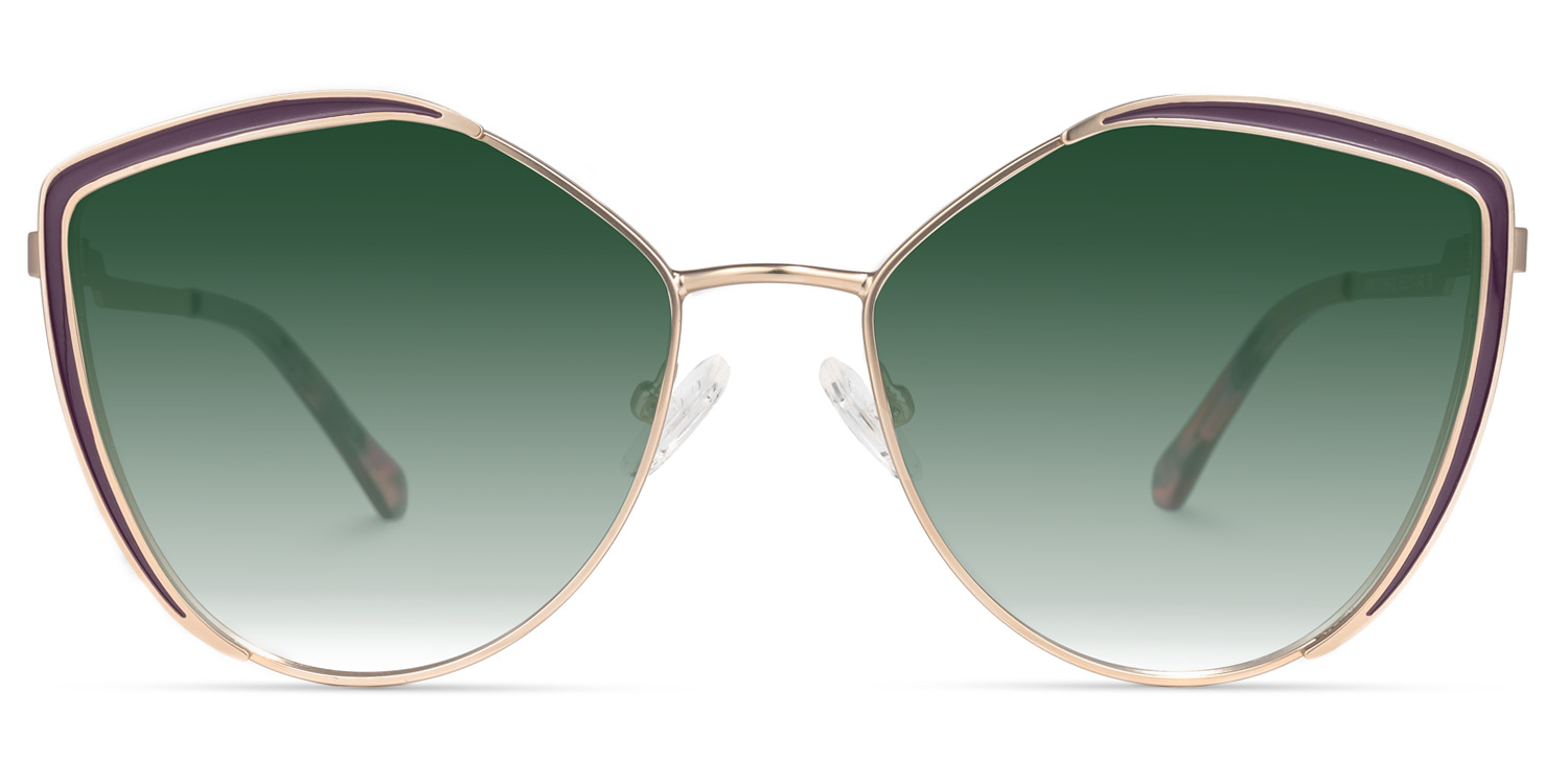 Ginger Geometric Green Sunglasses | ZEELOOL Canada0