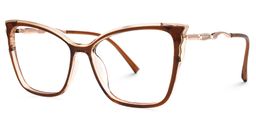 Bieisha Cateye Brown Glasses1