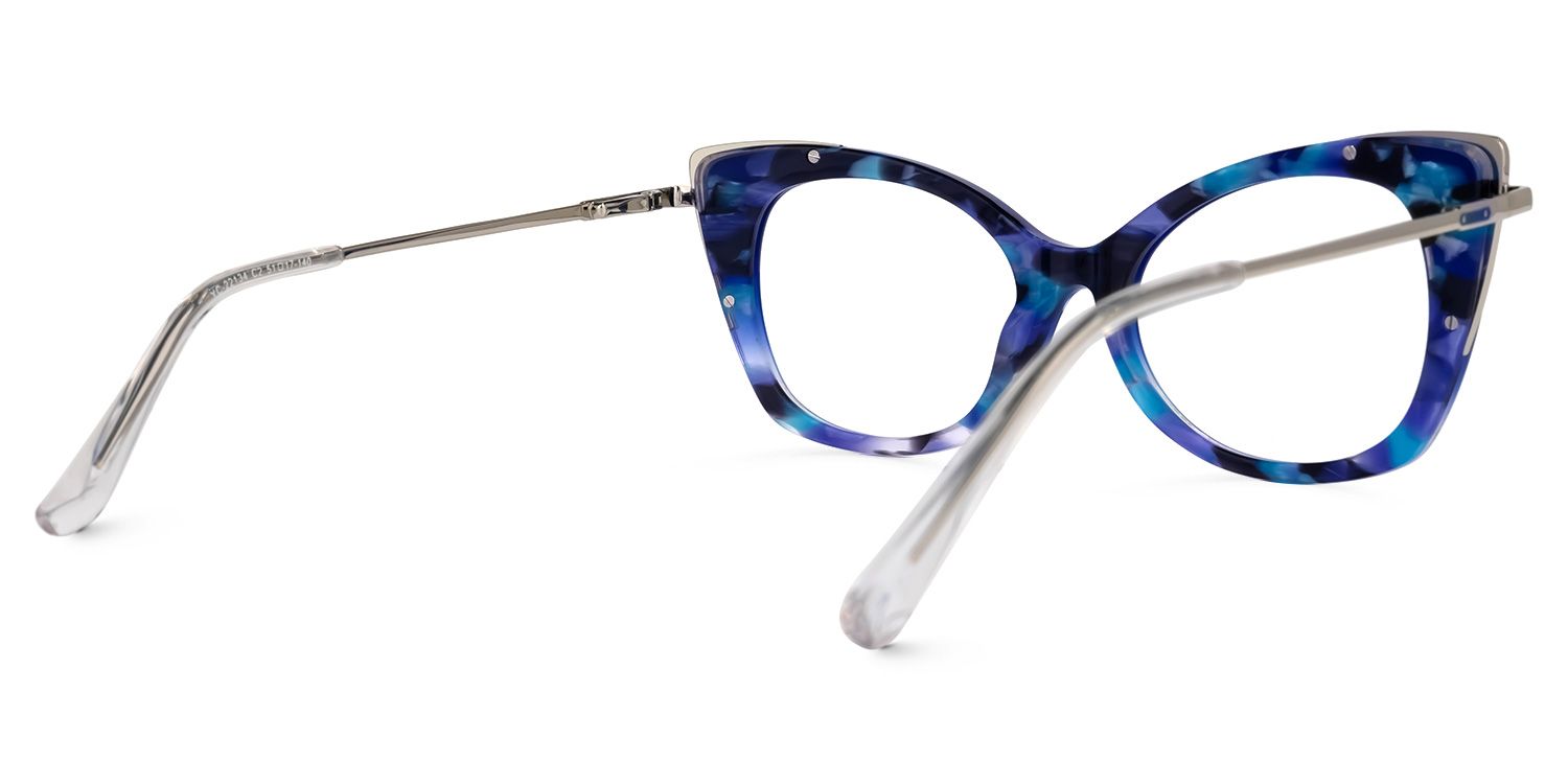Duchess Cateye Blue Glasses | ZEELOOL Canada3