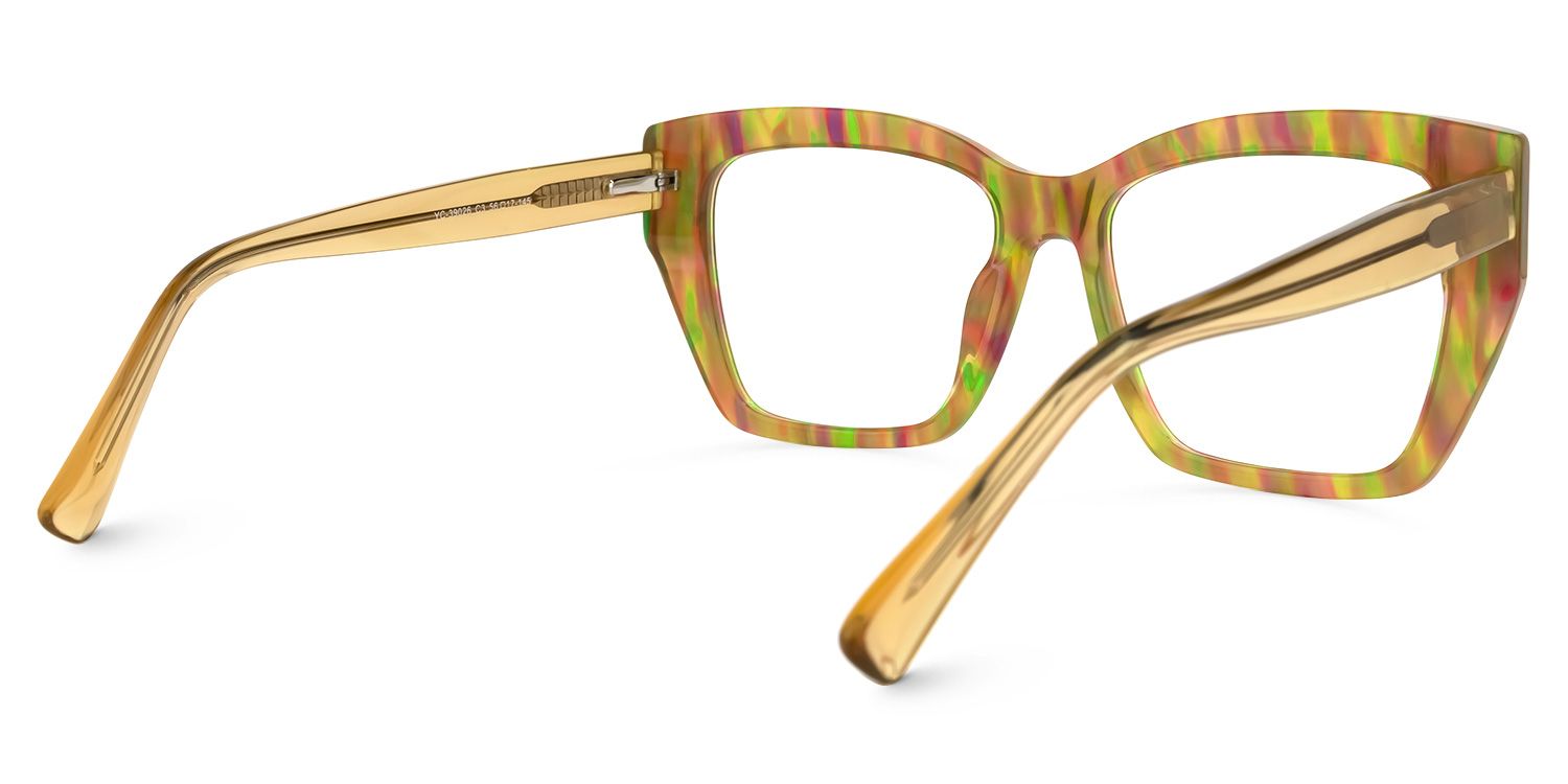Dismuke Square Yellow Glasses | ZEELOOL Canada3