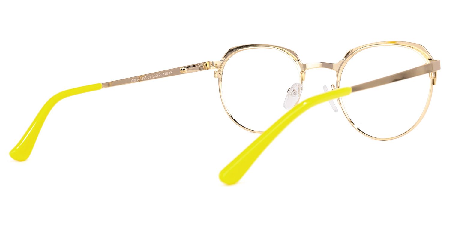 Deneal Oval Yellow Glasses | ZEELOOL Canada2