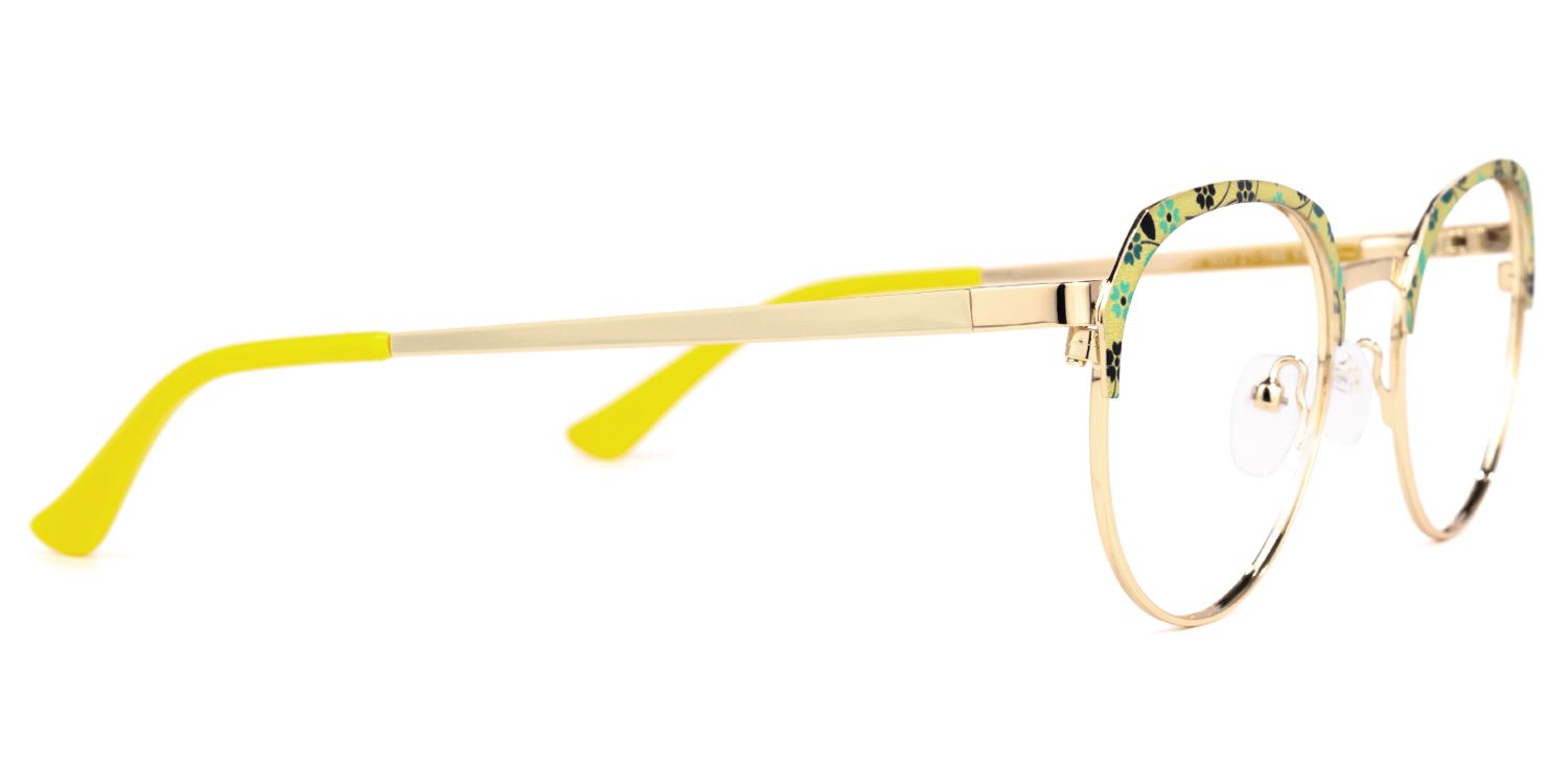 Deneal Oval Yellow Glasses | ZEELOOL Canada3