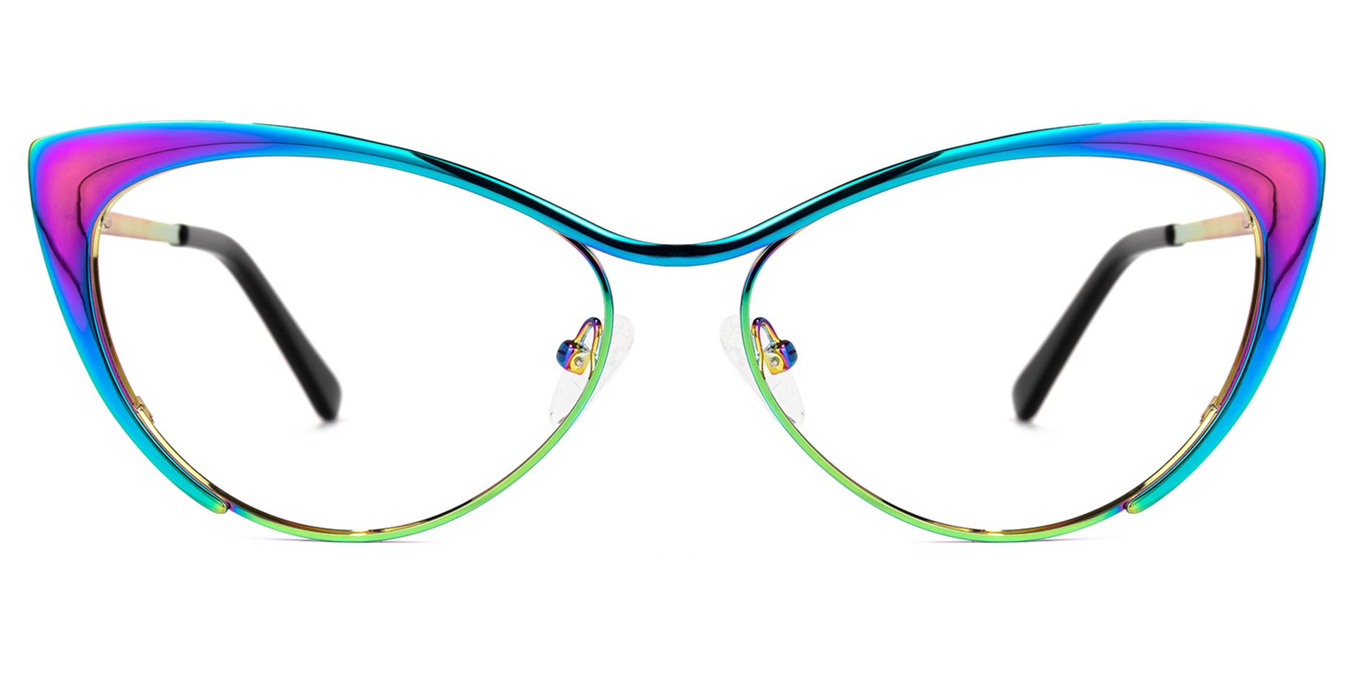 Ellen Cateye Eyeglasses and Iridescent Thin Frames0