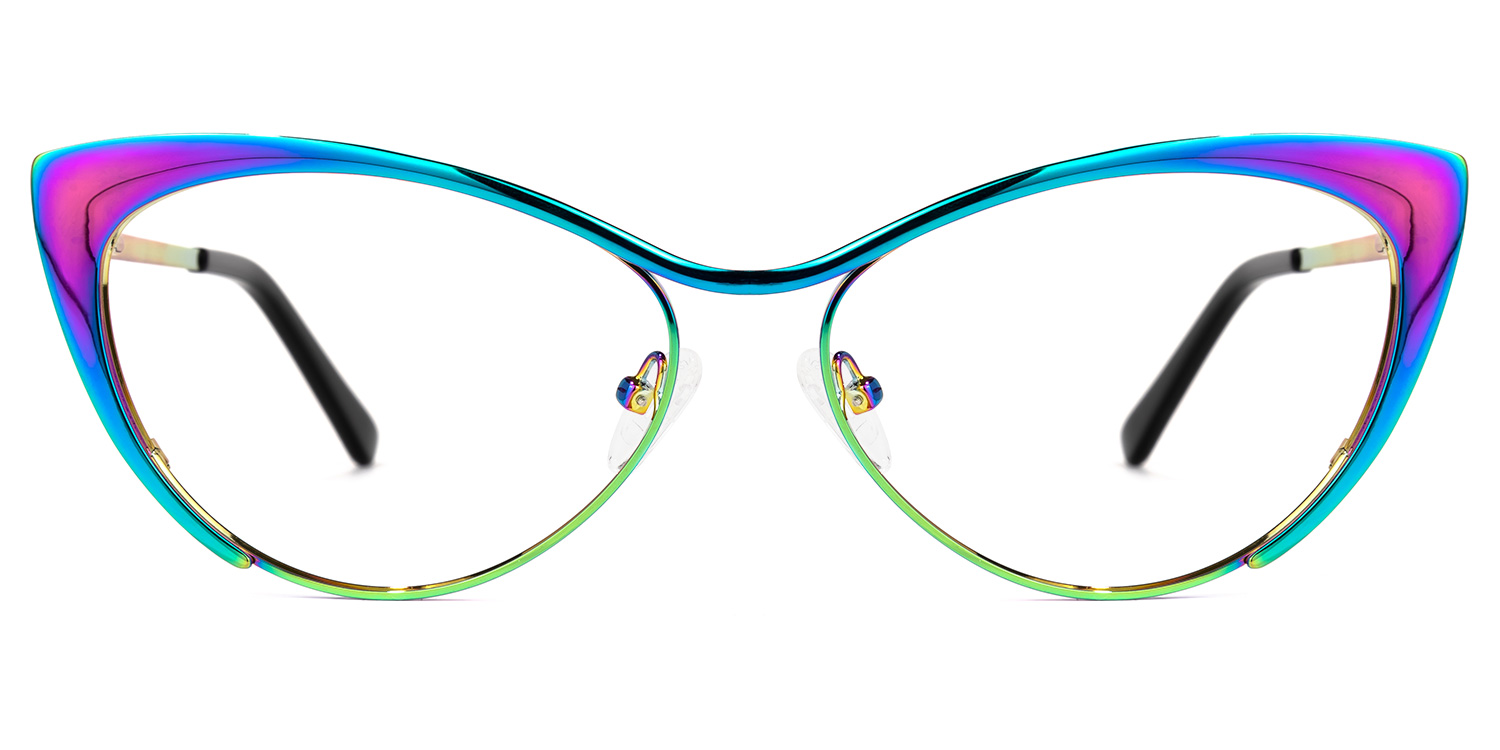 Ellen Cateye Iridescent Glasses0