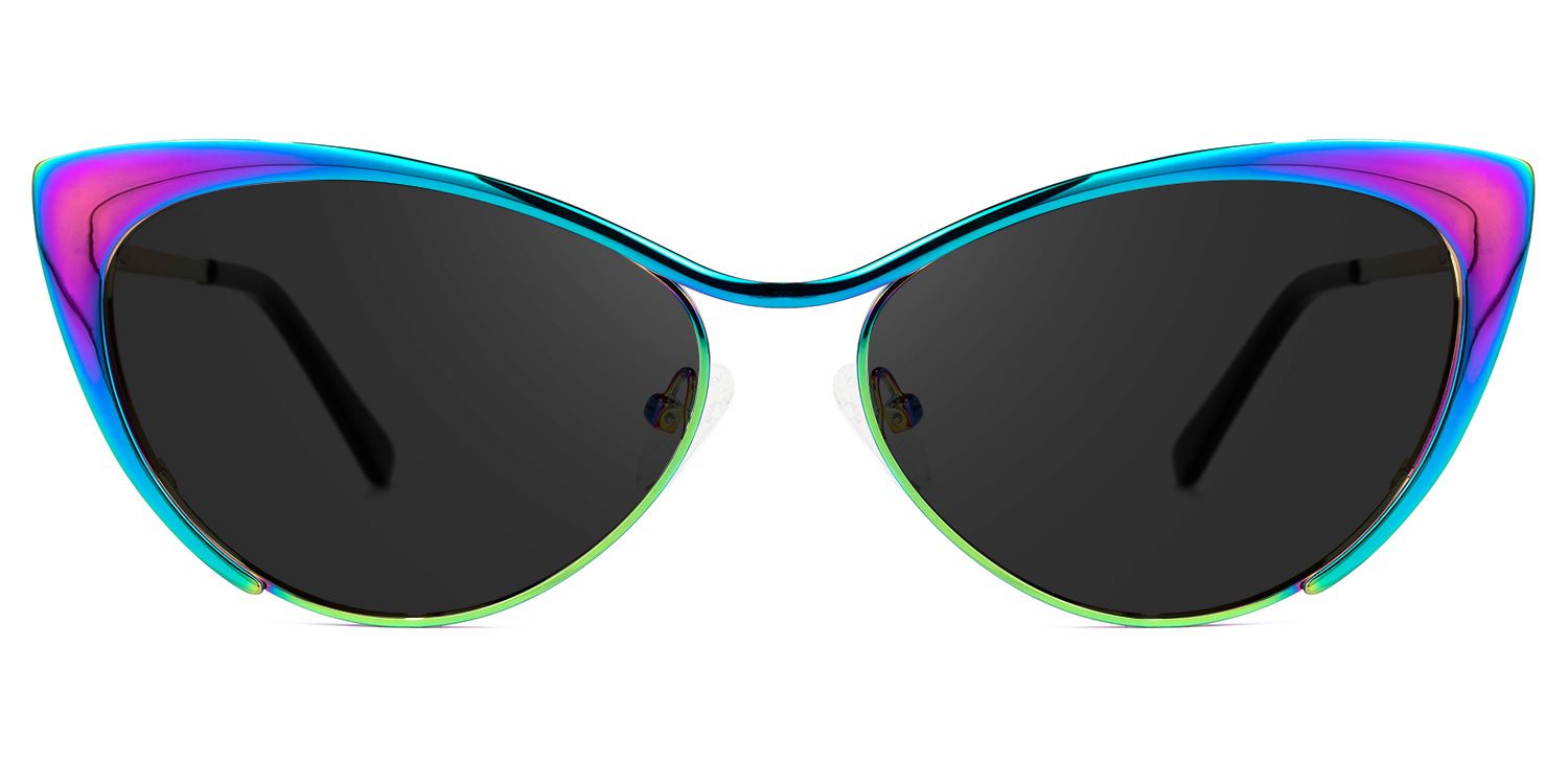 Ellen Cateye Blue-Green Sunglasses | ZEELOOL Canada0
