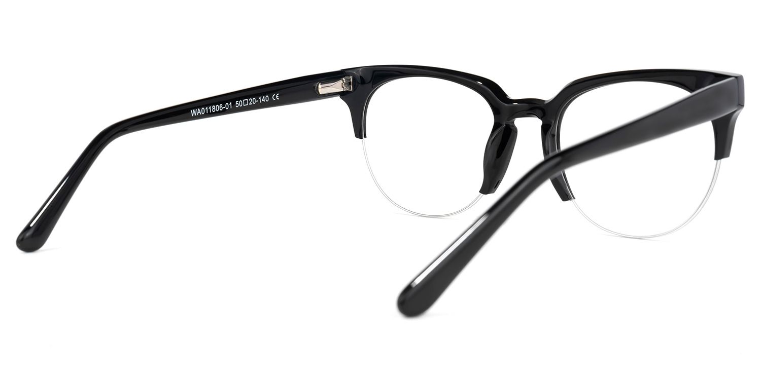 Coulter Browline Black Glasses | ZEELOOL Canada2