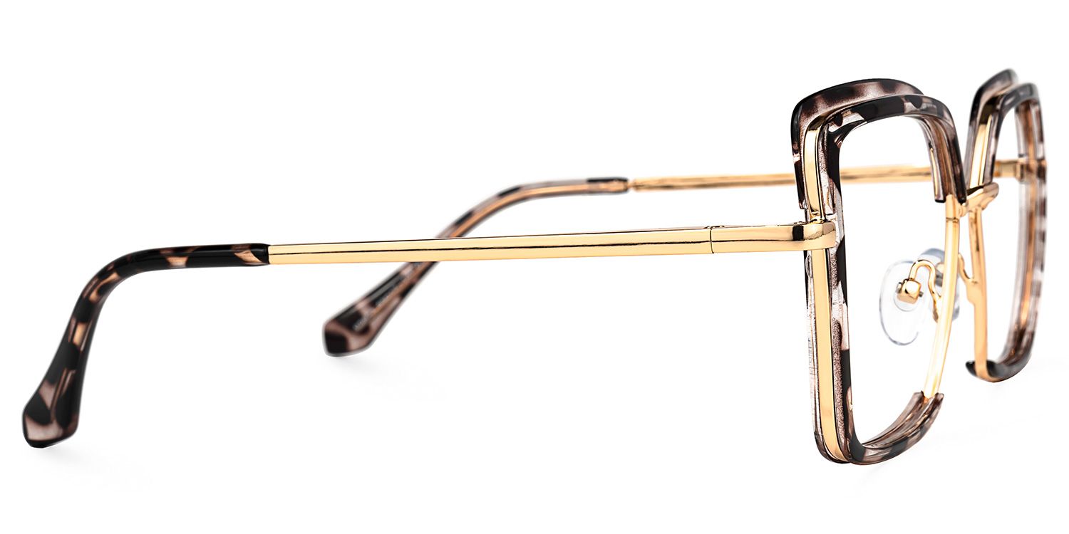 Cordaro Square Clear Tortoise Shell Glasses with Nose Pads3