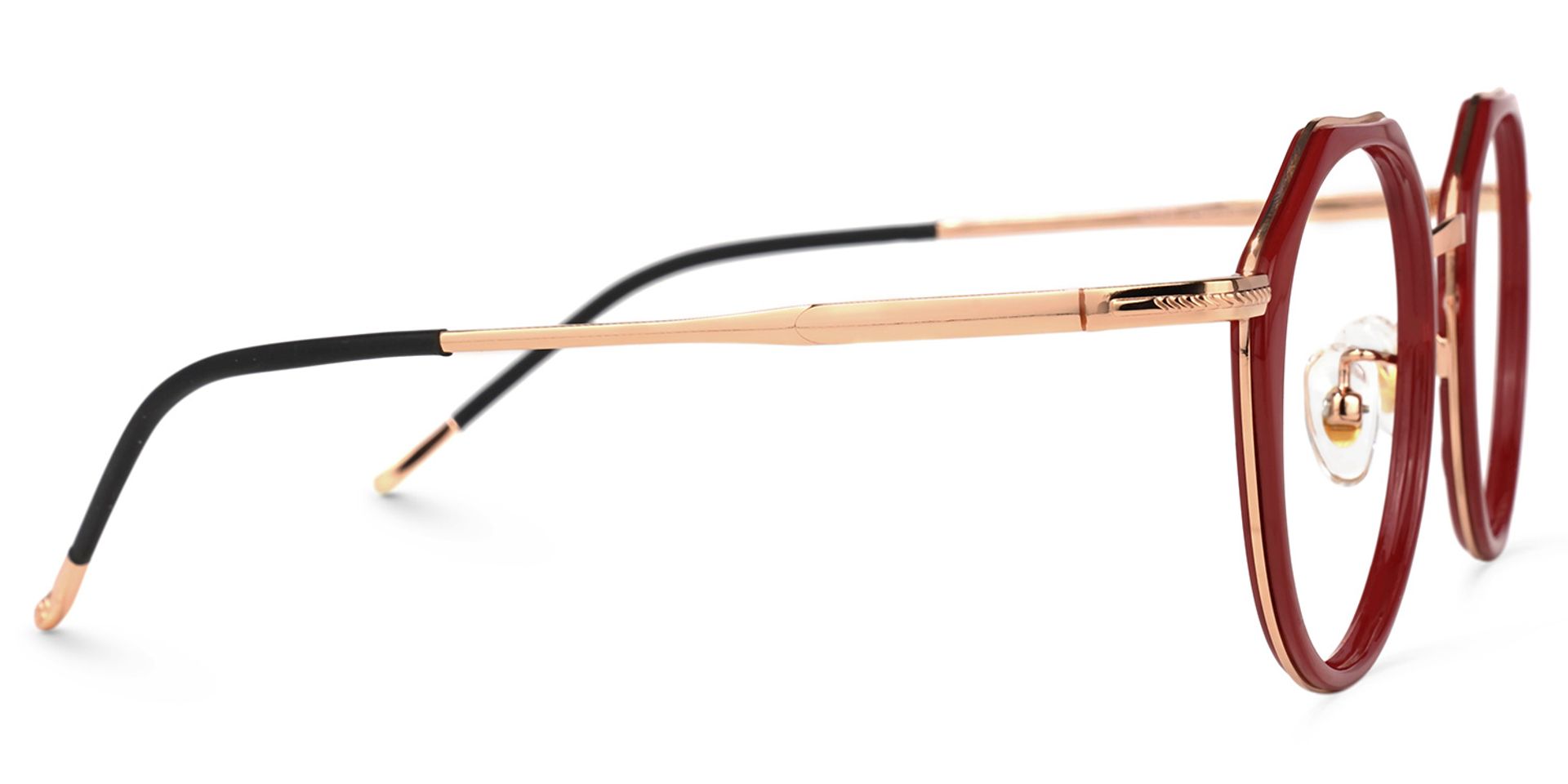 Gentry Geometric Red Glasses | ZEELOOL Canada3