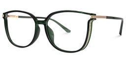 Rodz Square Dark-Green Glasses1