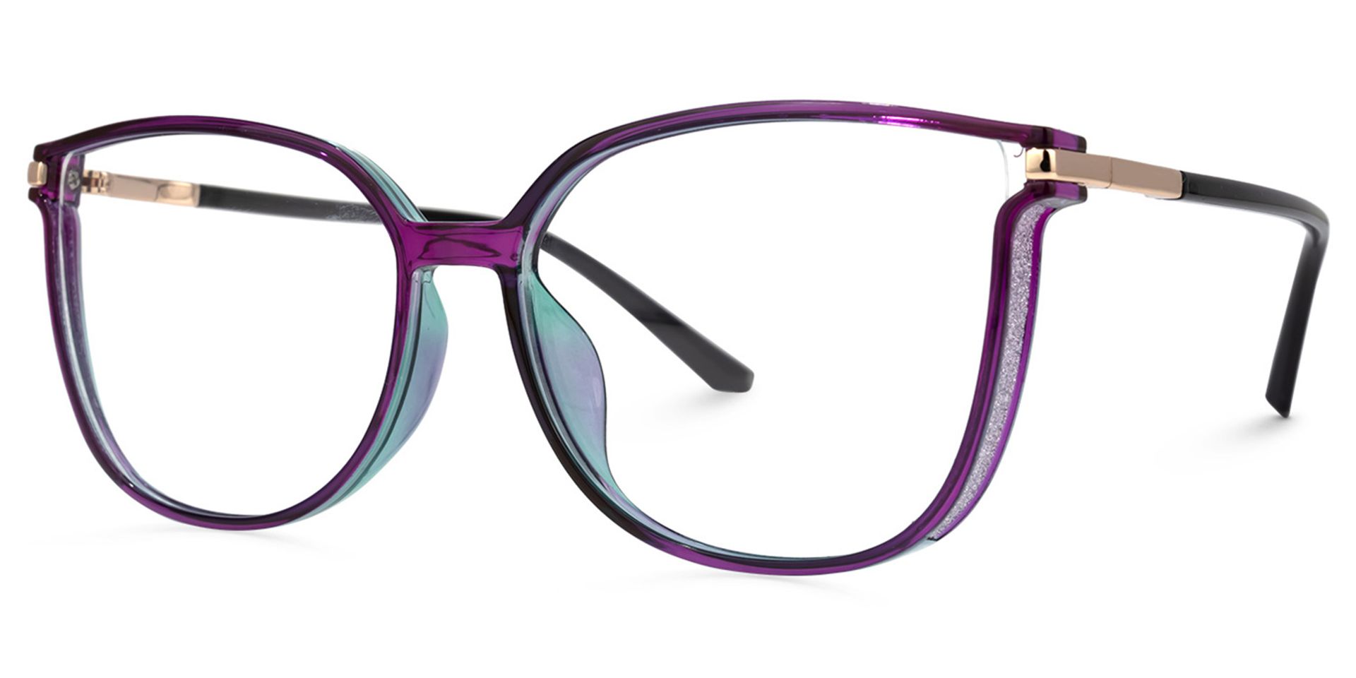 Rodz Square Purple Frame Glasses | Zeelool2