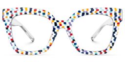 Malcolm Square Colorful-Point Glasses0