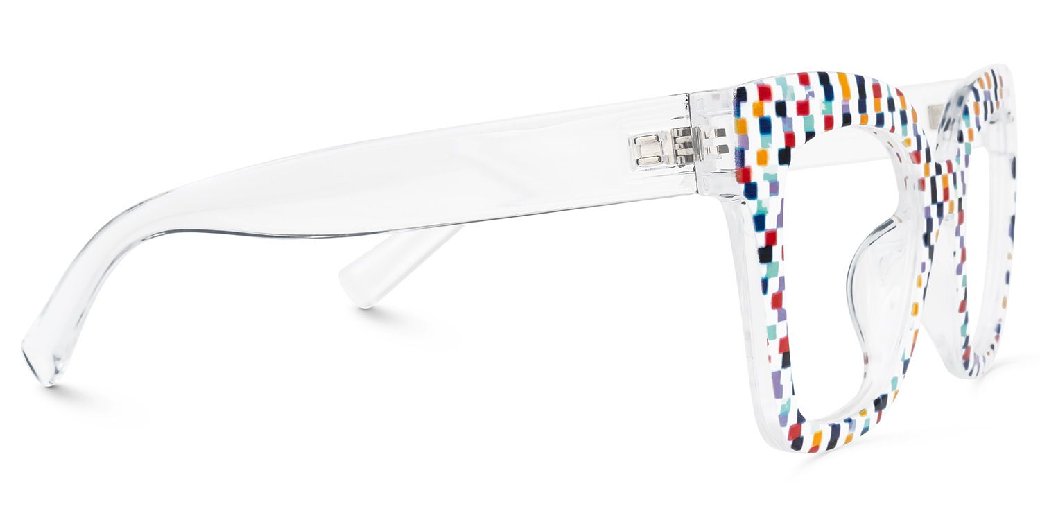 Malcolm Square Colorful-Point Frame Glasses | ZEELOOL Canada3