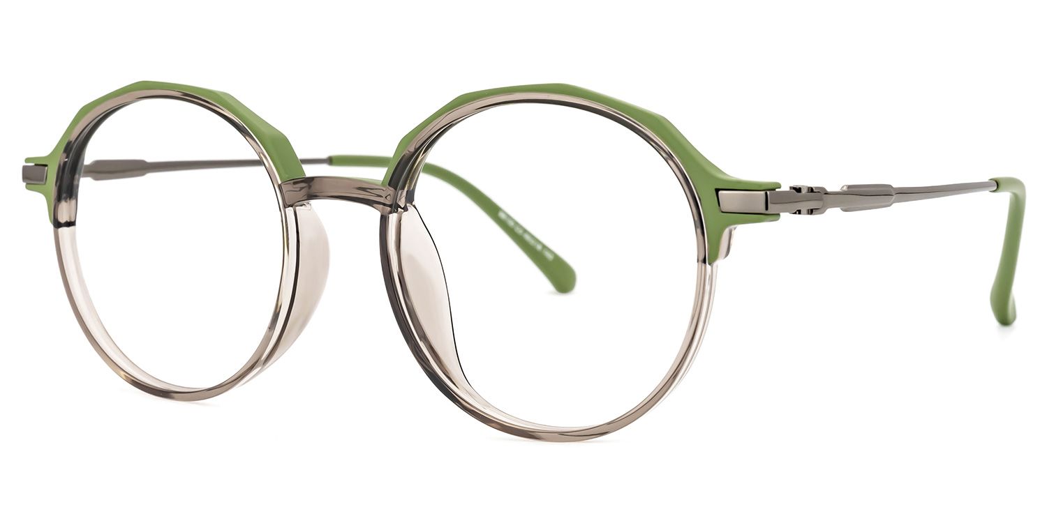 Meyko Round Green Glasses | ZEELOOL Canada1