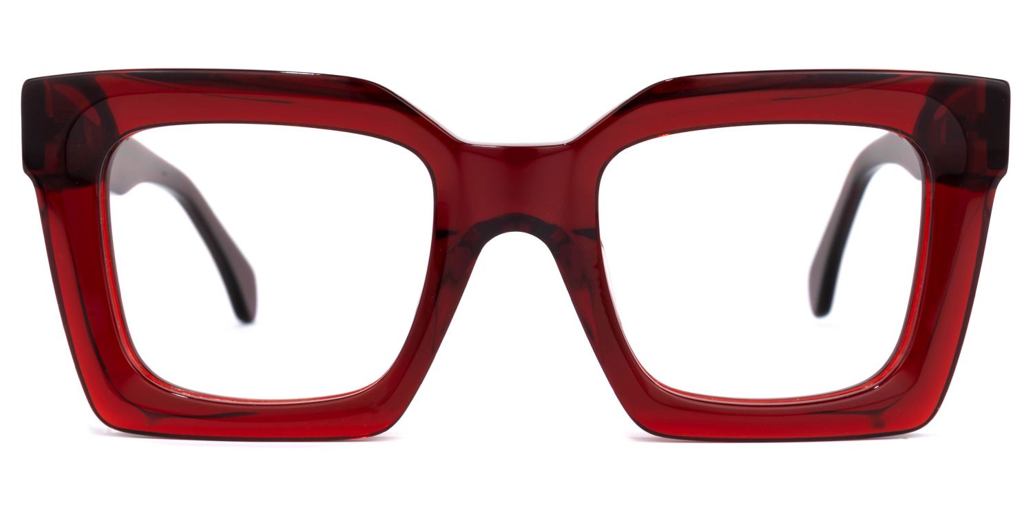 Lobo Square Red Glasses | ZEELOOL Canada0