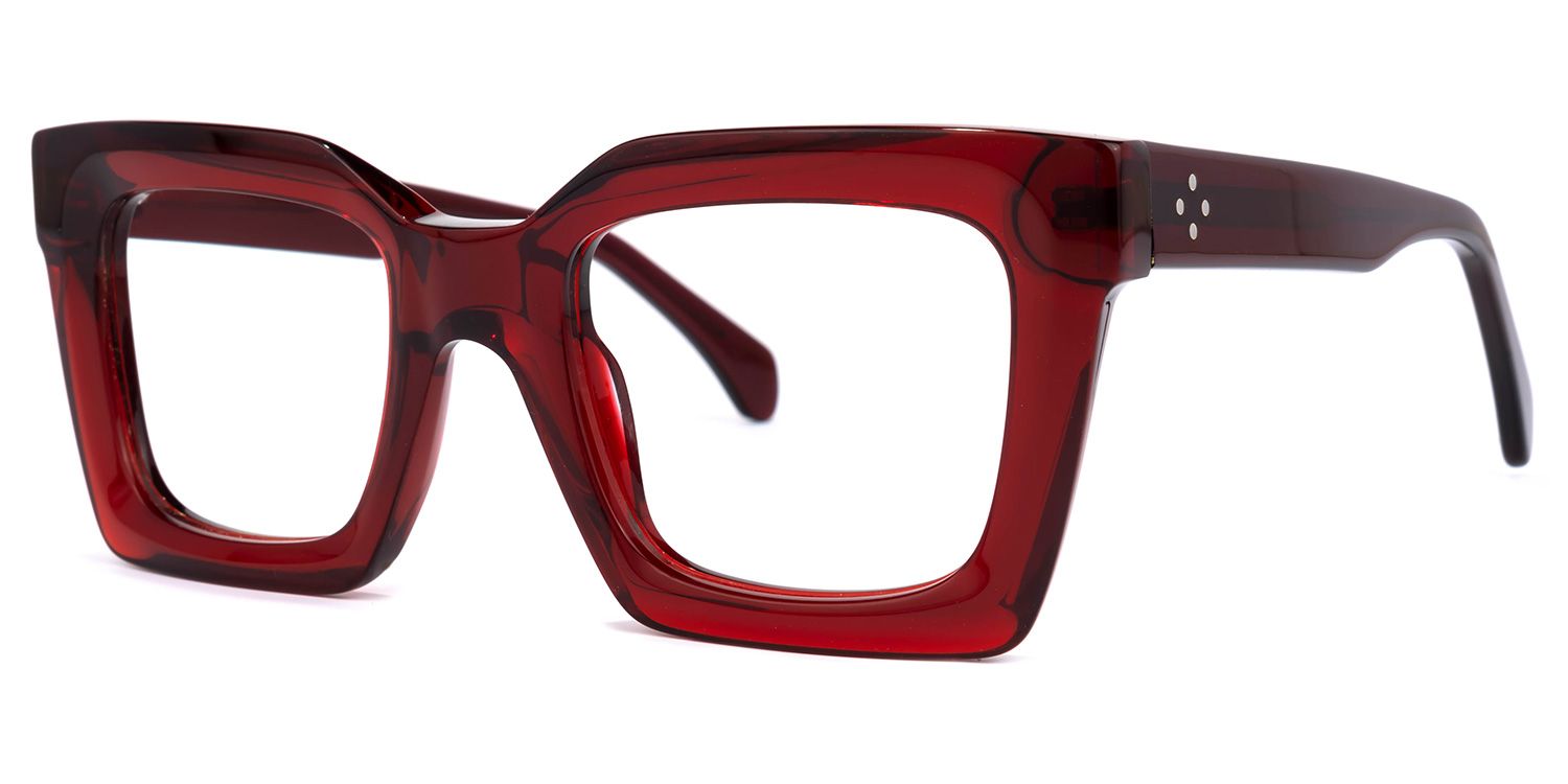 Lobo Square Red Glasses | ZEELOOL Canada1
