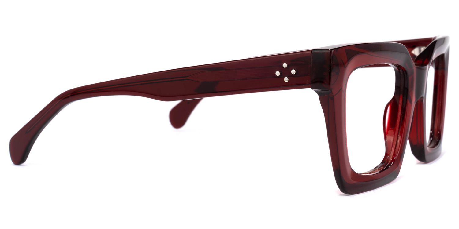 Lobo Square Red Glasses | ZEELOOL Canada3