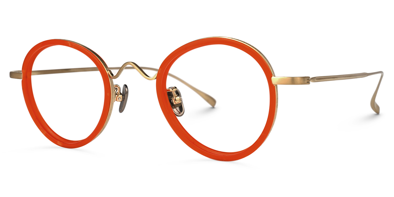 Tikeysha Round Orange Glasses | ZEELOOL Canada1