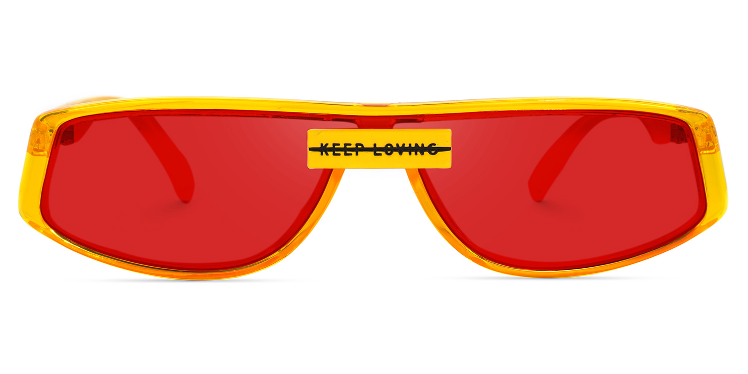 Deidra Geometric Yellow Sunglasses | ZEELOOL Canada0