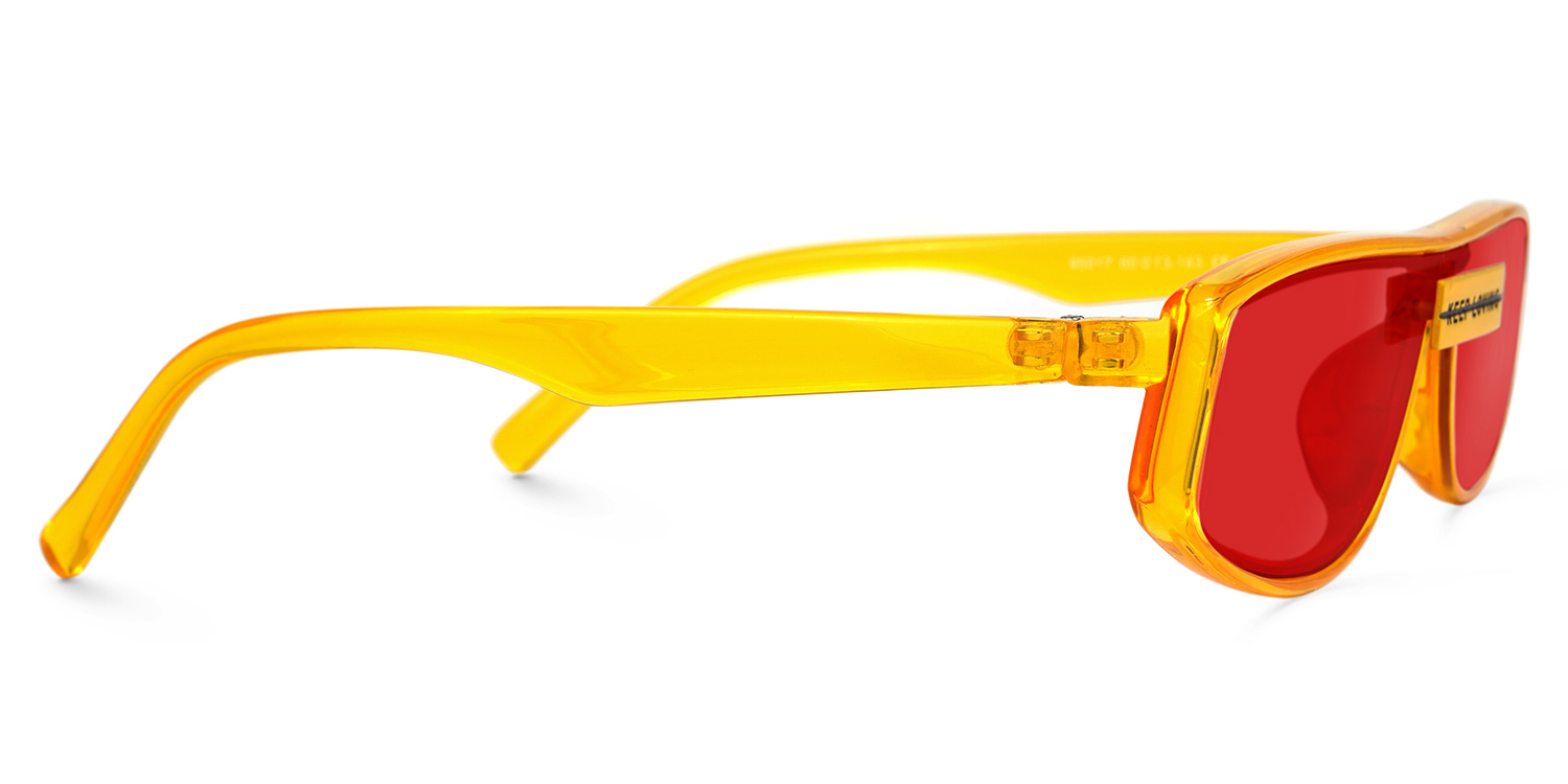 Deidra Geometric Yellow Sunglasses3
