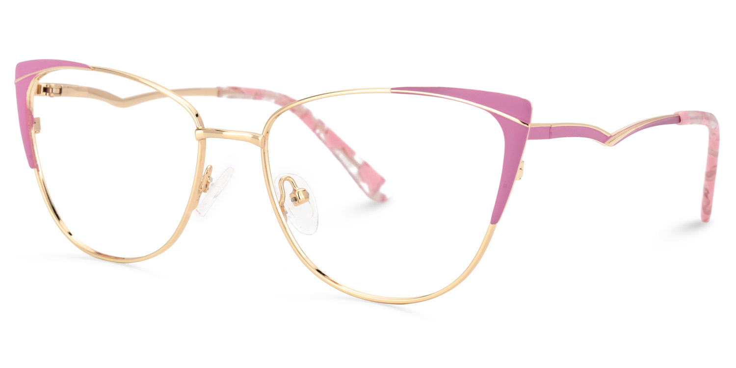 Jannette Cateye Pink Glasses | ZEELOOL Canada1