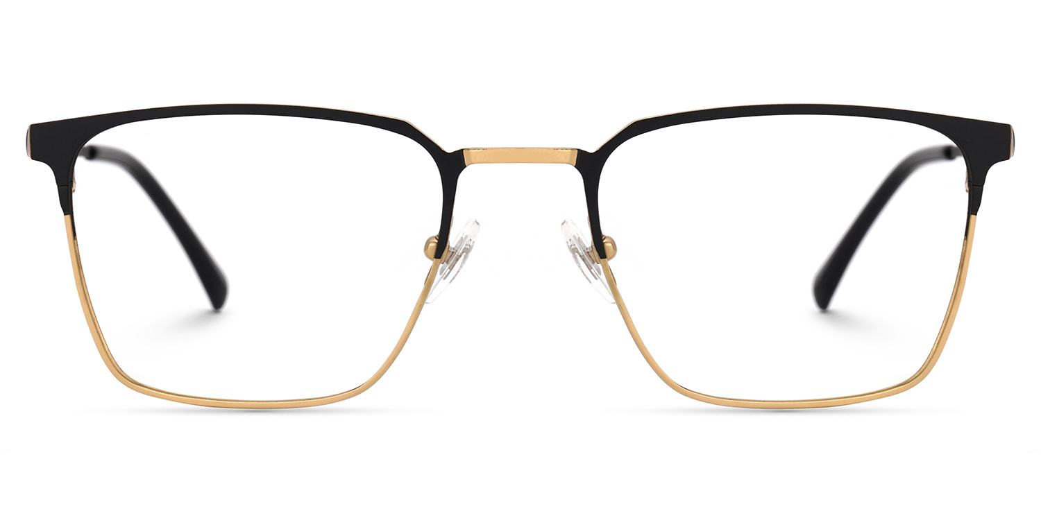Lyken Square Black-Gold Glasses | ZEELOOL Canada0