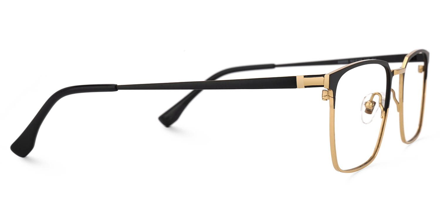 Lyken Square Black-Gold Glasses | ZEELOOL Canada2