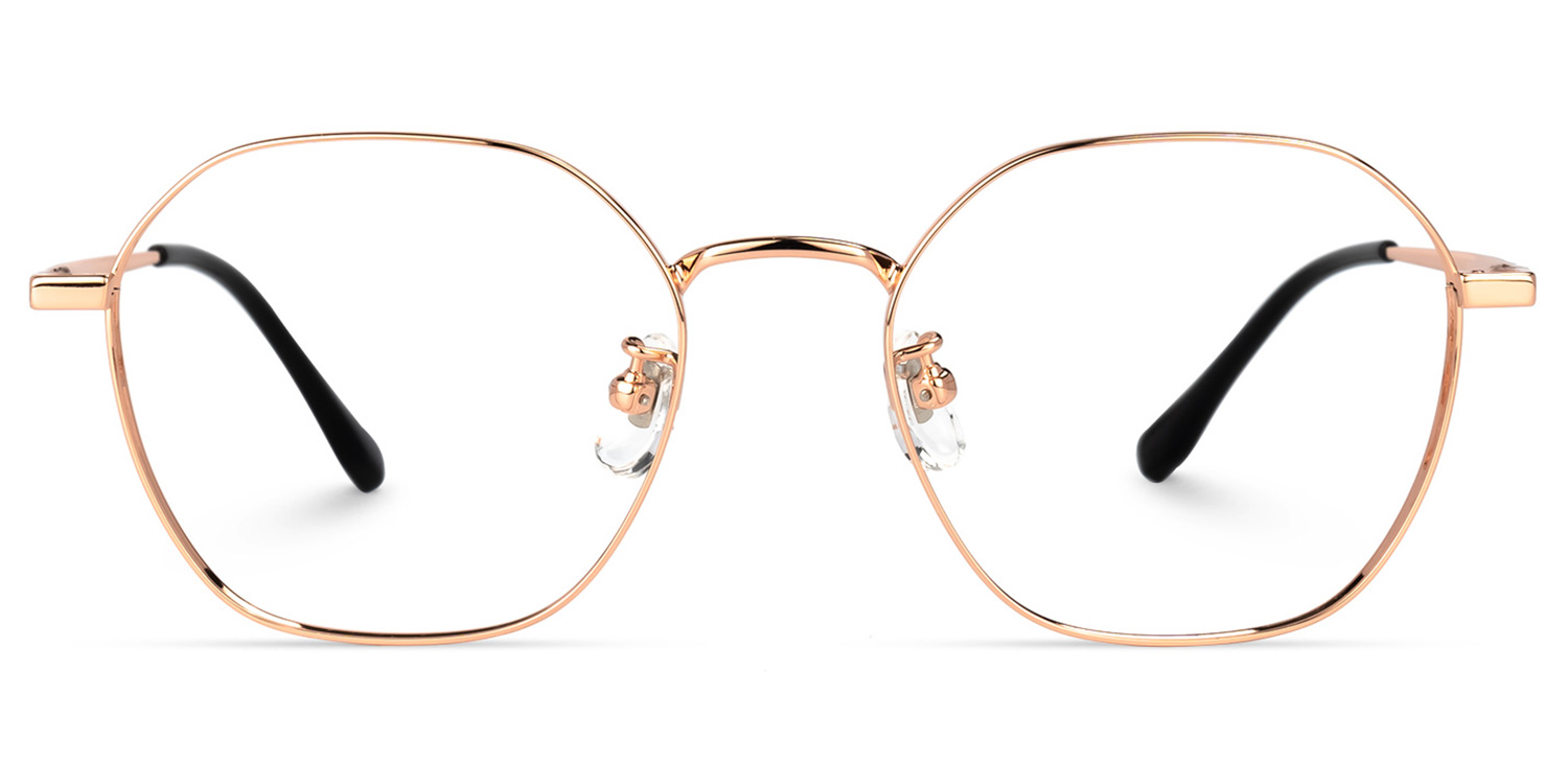 Diiane Geometric Rose-Gold Glasses | ZEELOOL Canada0
