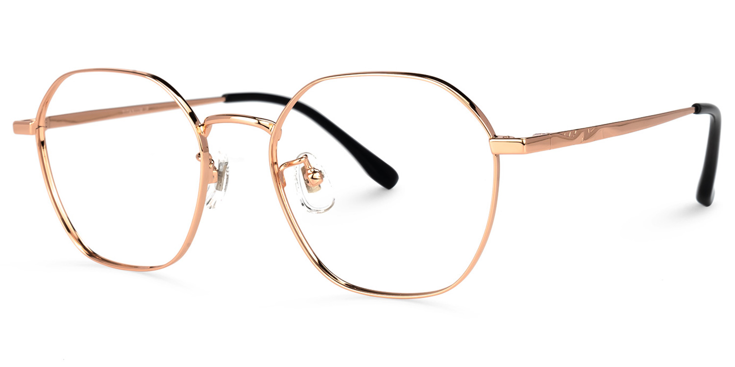 Diiane Geometric Rose-Gold Glasses | ZEELOOL Canada1