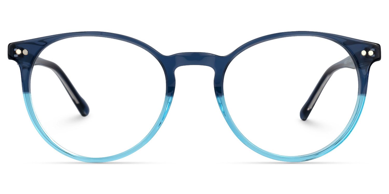 Ocasio Round Blue Glasses | ZEELOOL Canada0