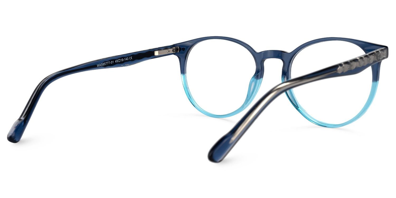 Ocasio Round Blue Glasses | ZEELOOL Canada3