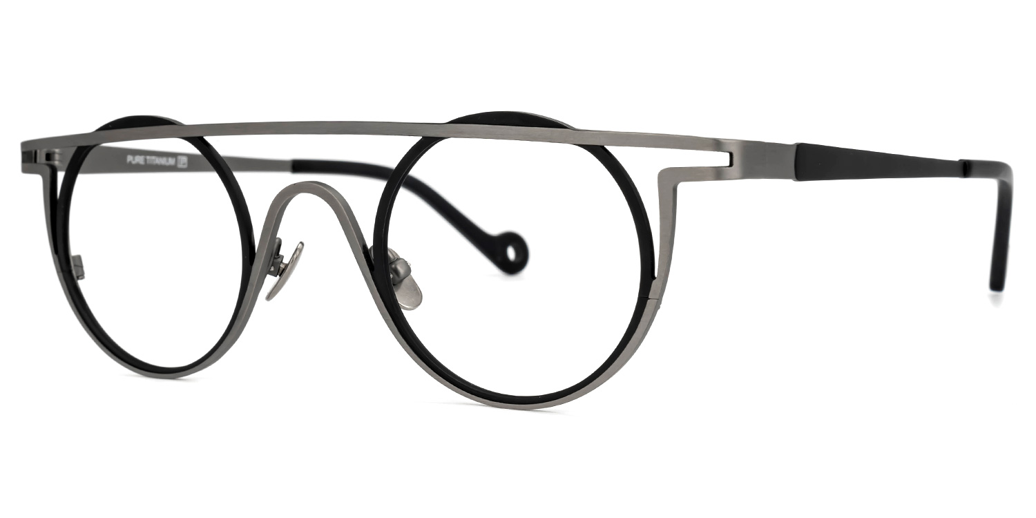 Cowan Geometric Black-Gray Glasses1