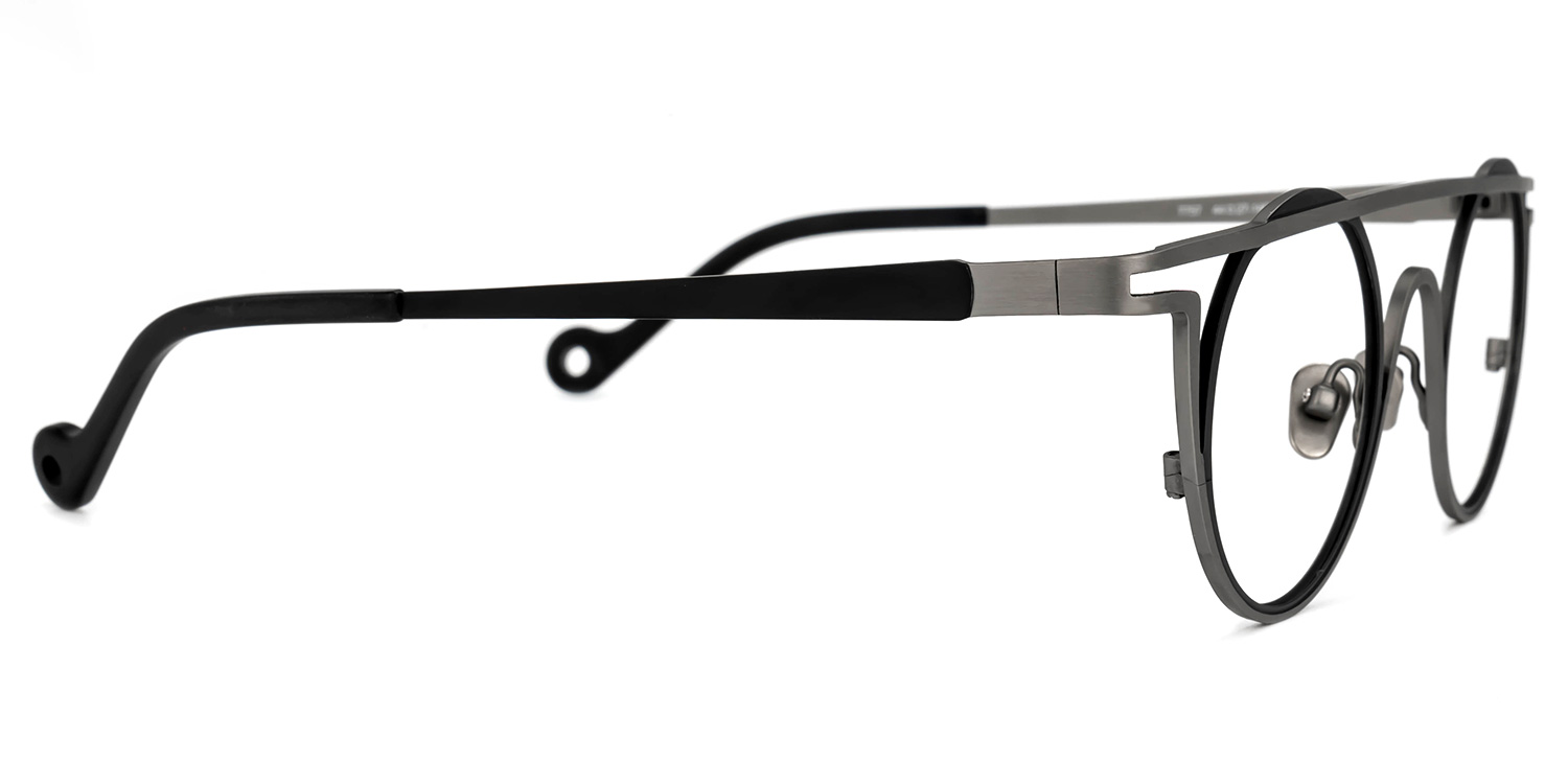 Cowan Geometric Black-Gray Glasses | ZEELOOL Canada2