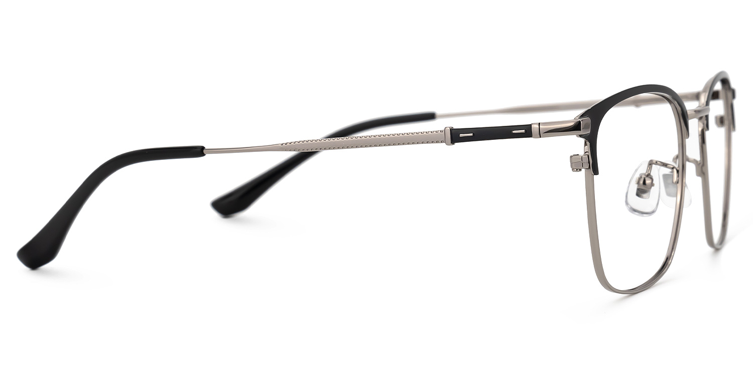 Stanage Browline Silver Glasses | ZEELOOL Canada2