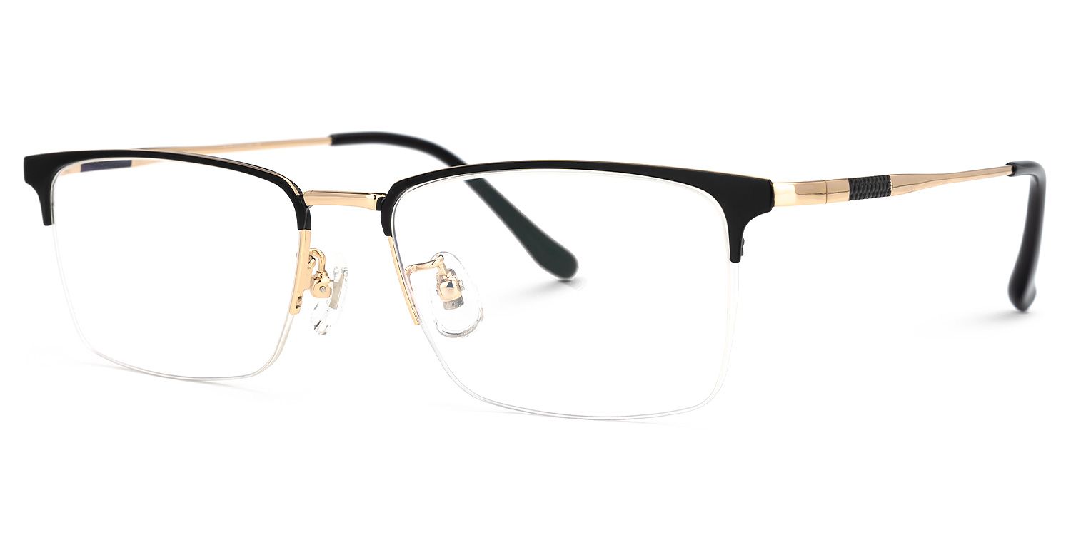 Tamika Rectangle Black Glasses | ZEELOOL Canada1