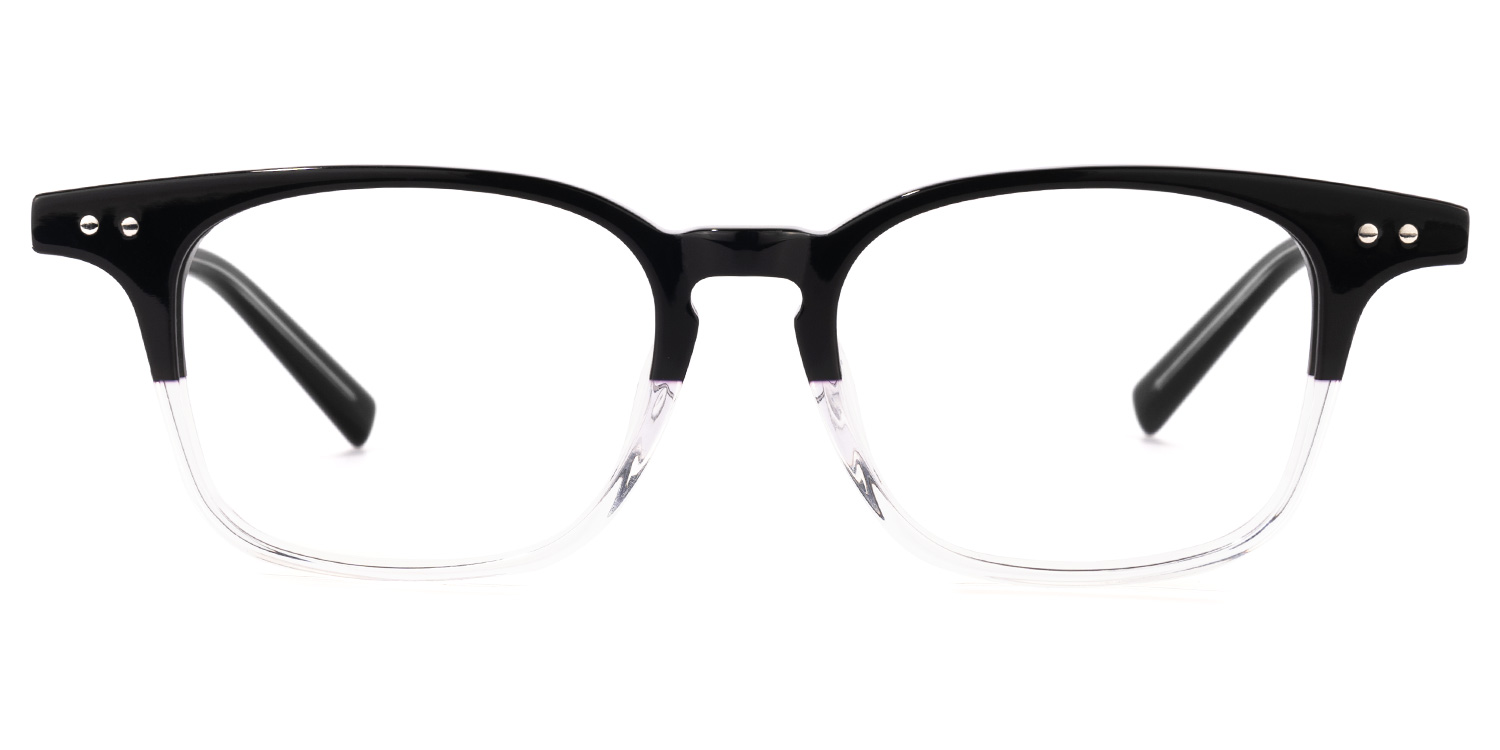 Hayden Square Black-White Glasses | ZEELOOL Canada0
