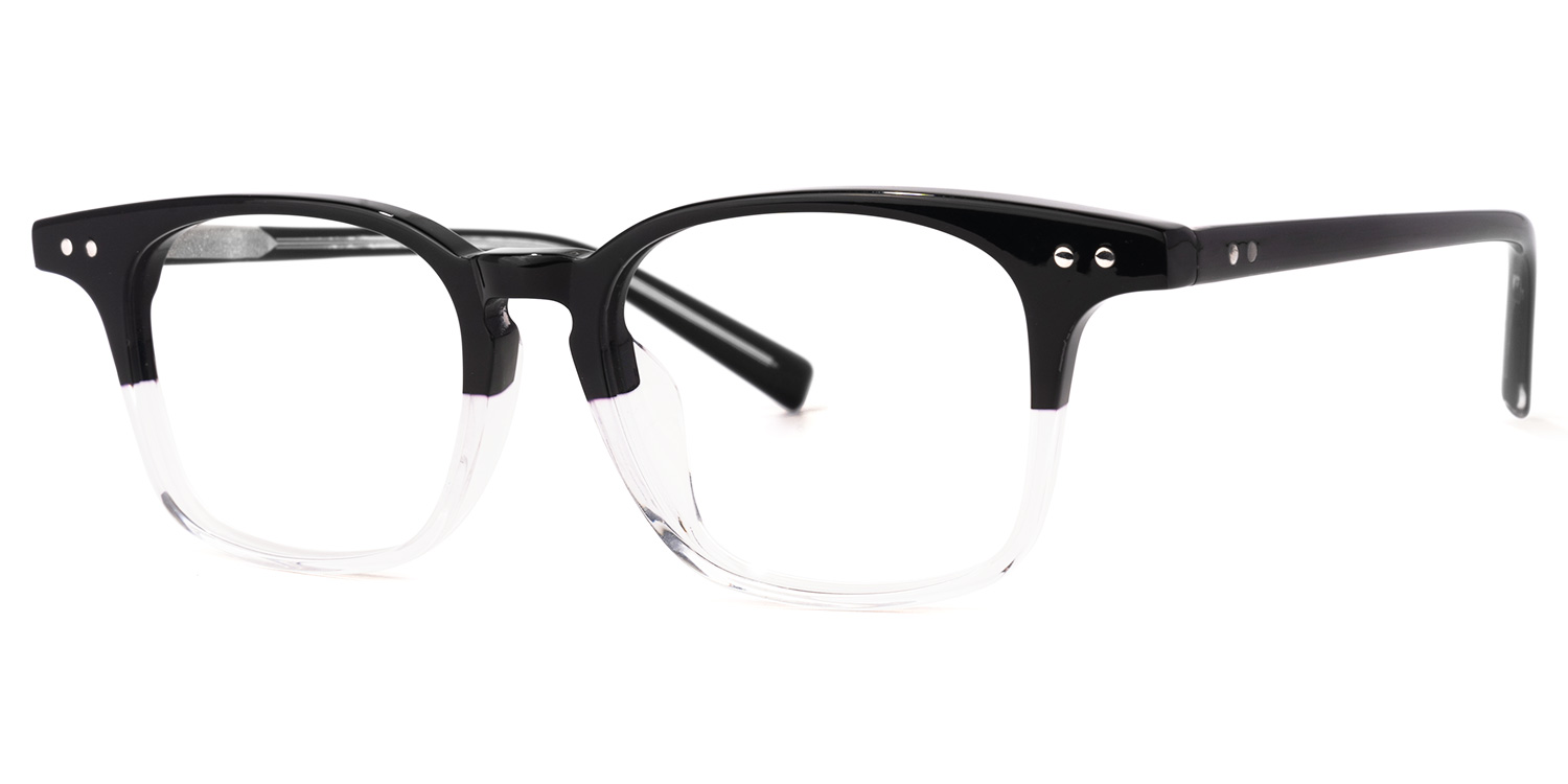 Hayden Square Black-White Glasses | ZEELOOL Canada1