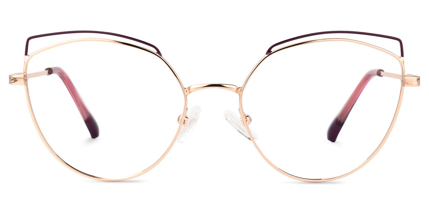 Shaina Geometric Rose-Gold Glasses | ZEELOOL Canada0
