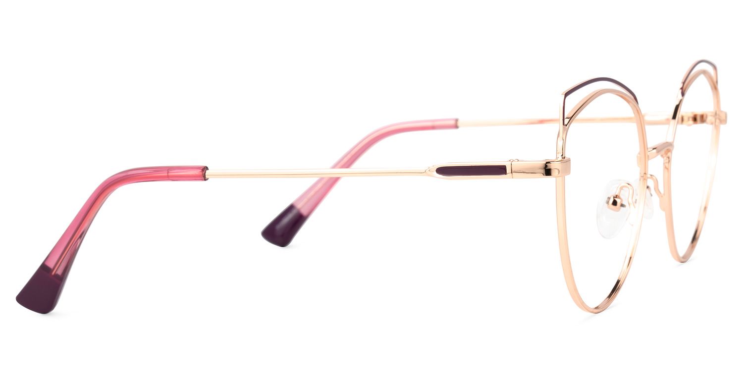 Shaina Geometric Rose-Gold Glasses | ZEELOOL Canada2