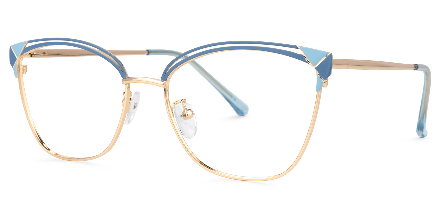 Exey Cateye Blue Glasses | ZEELOOL Canada1