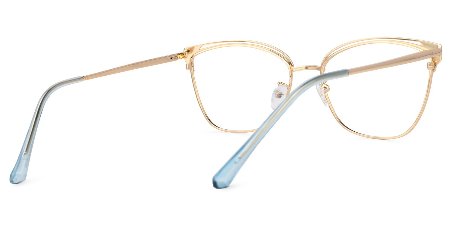 Exey Cateye Blue Glasses3