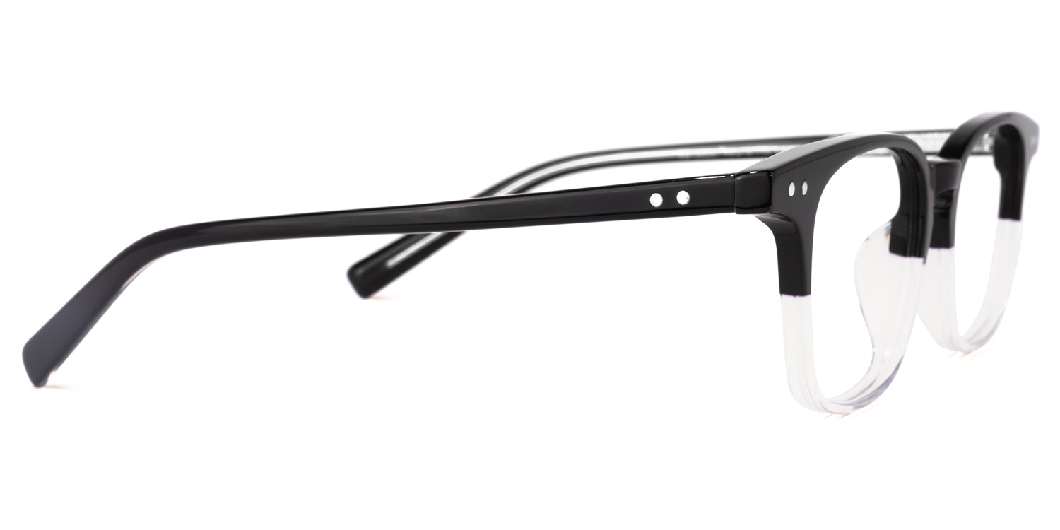Hayden Square Black-White Glasses | ZEELOOL Canada2