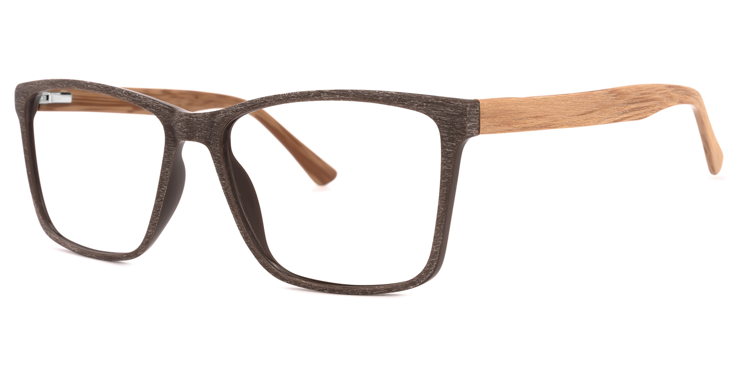 Nahomi Square Brown Glasses | ZEELOOL Canada1