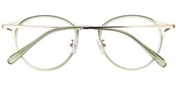 Serafina round Green Glasses3