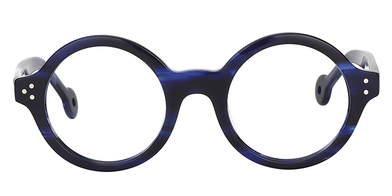 Faithe Round Blue Glasses | ZEELOOL Canada0