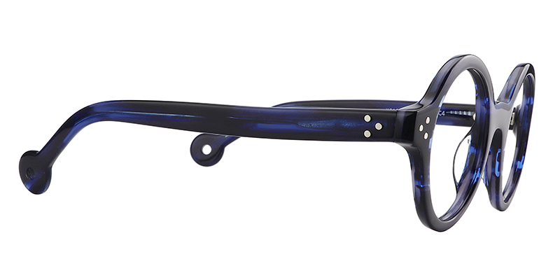 Faithe Round Blue Glasses | ZEELOOL Canada5