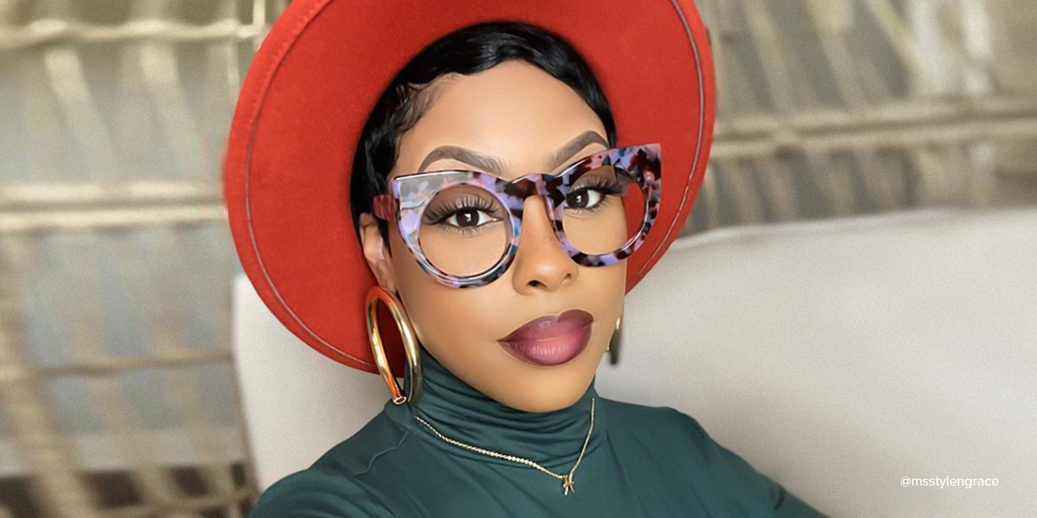 Ophelia Cateye Floral Glasses | ZEELOOL Canada1