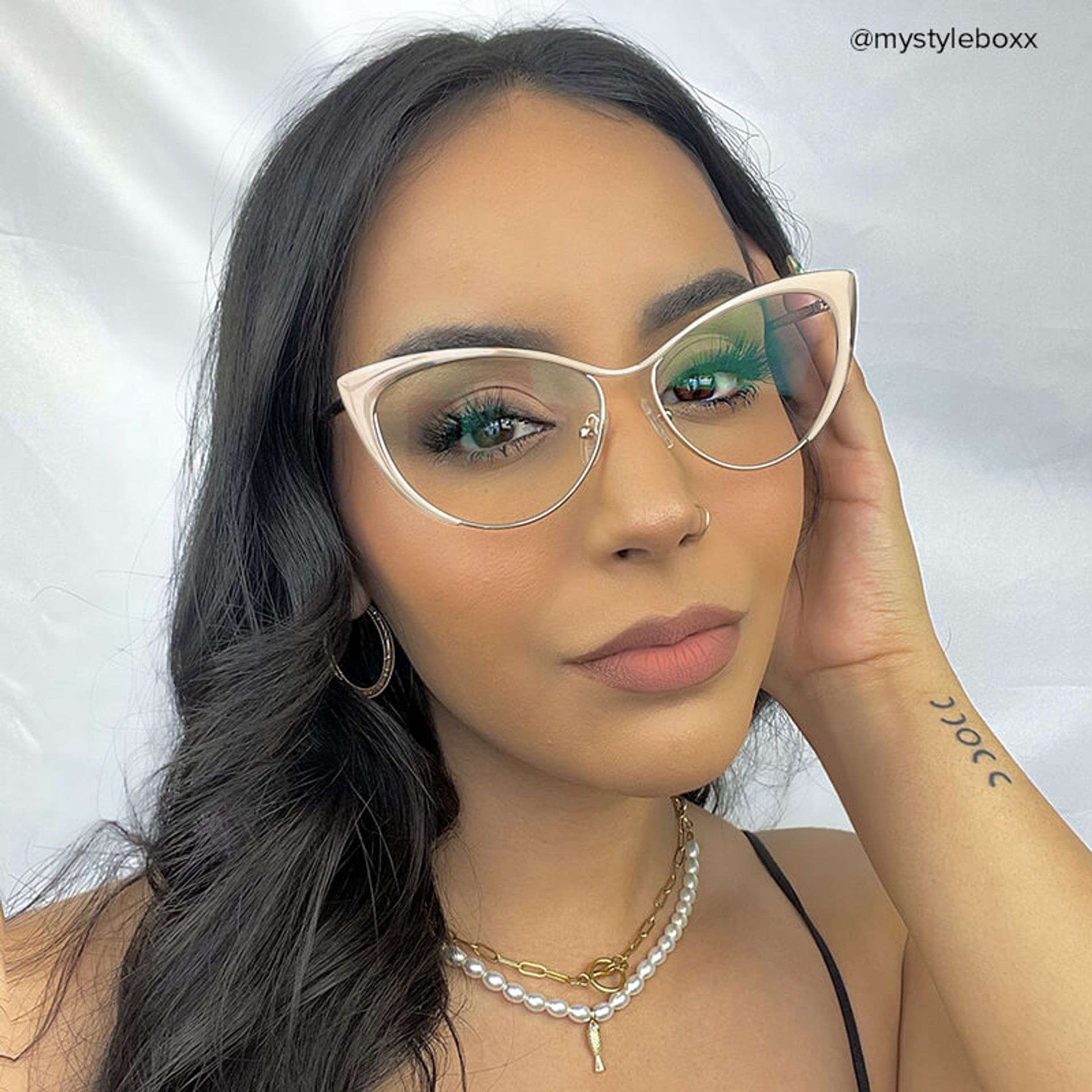 Ellen Cateye Gold Metal Frame Glasses for Women8