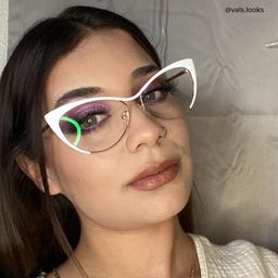 Ellen Cateye White Glasses7